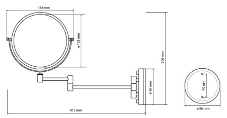 Косметическое зеркало Bemeta Retro 106101697 бронза 