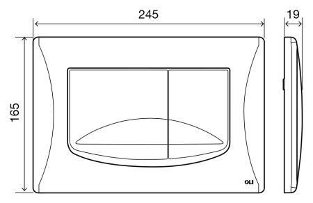 Кнопка смыва OLI River Dual 638501 белая 