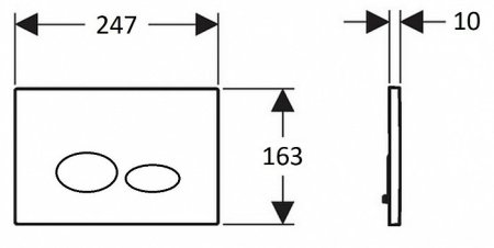 Кнопка смыва Creavit Terra GP9002.04 АНТРАЦИТ 
