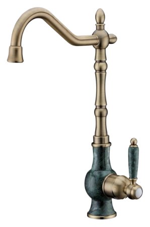 Смеситель Zorg Stone ZR 365 Y jade bronze для кухонной мойки 
