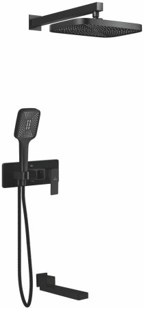 Душевая система встраиваемая Rose R1035H, черный 
