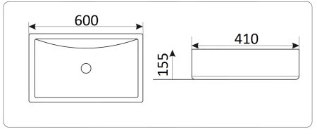 Раковина накладная CeramaLux 9121 