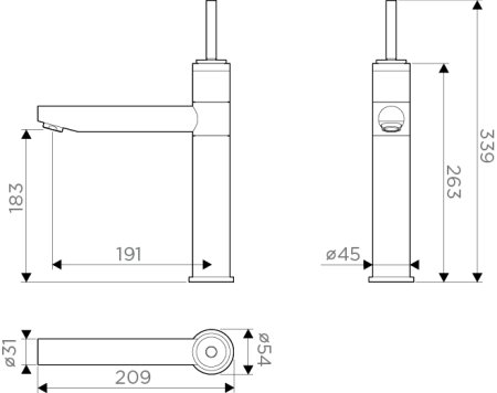 Смеситель для кухни Omoikiri AOMORI 4994119 Хром 
