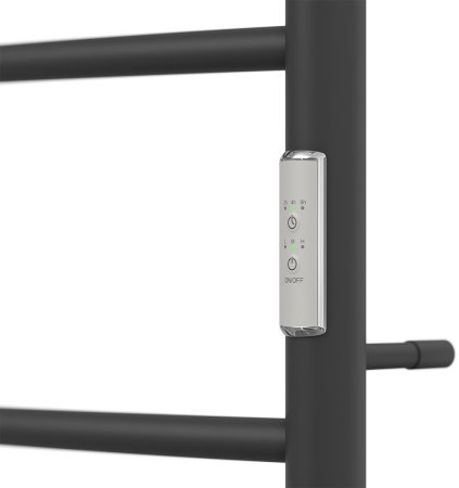 Полотенцесушитель электрический APEXTERMO Corona CR01164BM 600x400 с полкой, черный матовый 