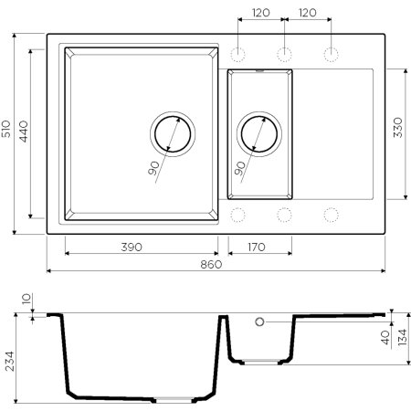 Мойка для кухни Omoikiri Daisen-86-2-CA 4993474 Карамель 