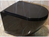 Унитаз CeramaLux CL2196 -18 подвесной Черный с сиденьем Микролифт Унитаз CeramaLux CL2196 -18 подвесной Черный с сиденьем Микролифт