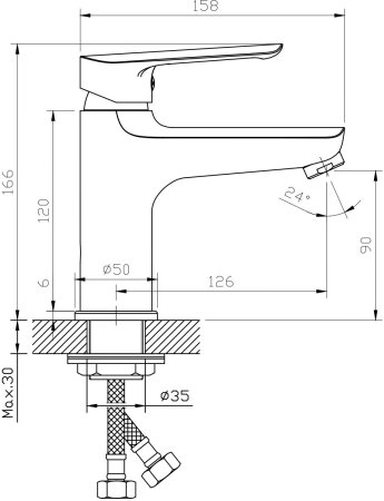 Смеситель ESKO для раковины Lagos (LG 26) 