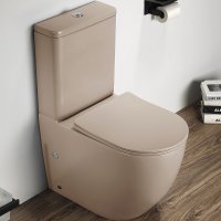 Унитаз компакт CeramaLux 2166XMC Капучино матовый с бачком и сиденьем Микролифт Унитаз компакт CeramaLux 2166XMC Капучино матовый с бачком и сиденьем Микролифт