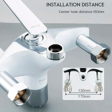 Душевая система Frap H58 F2458 Белая Хром 