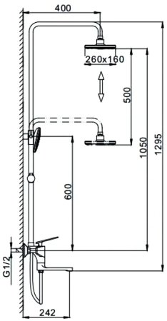 Душевая система Frap H58 F2458 Белая Хром 