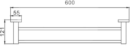 Полотенцедержатель Frap F303 F30309 двойной Сатин 