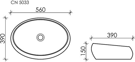 Раковина-чаша Ceramicanova Element 56 CN5033 Белая 