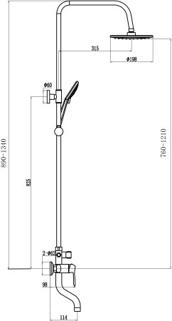 Душевая стойка Fmark (FM2401) 