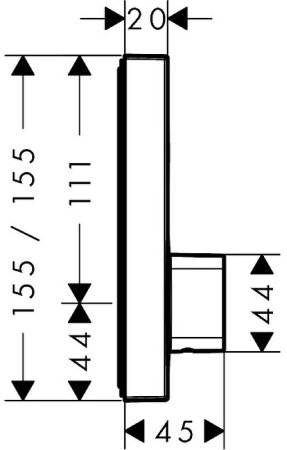 Смеситель для душа Hansgrohe ShowerSelect 15767000 Хром 