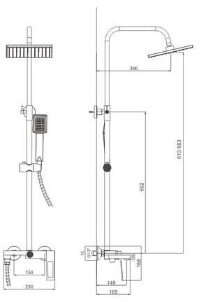 Душевая система HAIBA (HB24817-7) 