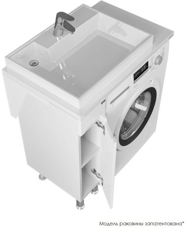 Тумба СаНта Лондон 19 с раковиной над стиральной машиной Юпитер 80 L 