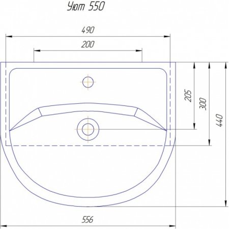 Тумба напольная Санта Уют 55 с умывальником Уют 55 