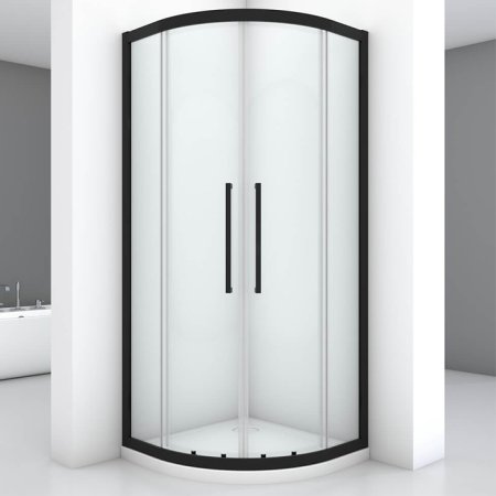 Душевой уголок Black&White Stellar Wind S801 100x100 8011010 профиль Блеск серебра стекло прозрачное 