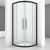 Душевой уголок Black&White Stellar Wind S801 100x100 8011010 профиль Блеск серебра стекло прозрачное 