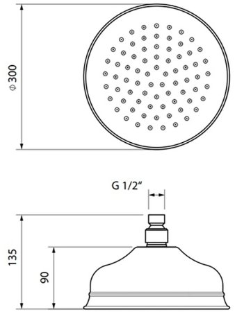 Верхний душ Migliore Roma 29828 Бронза 