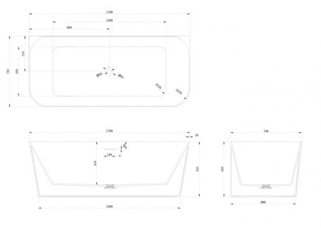 Ванна из искусственного камня ABBER Stein AS9617 белая матовая 