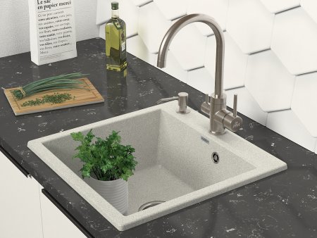 Мойка кухонная Paulmark Praktisch PM105152-GR 51х52см, серый 