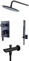 Душевая система Bronze de Luxe 1760'S Loft 6630SB Чёрная матовая