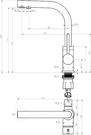 Смеситель Paulmark Es213011-BLMCR для кухонной мойки 