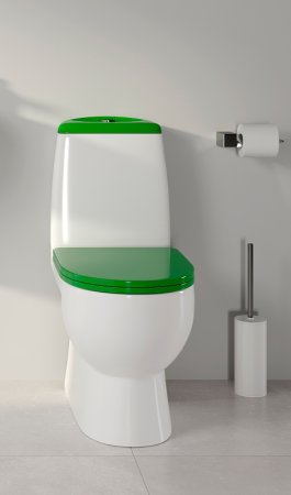 Унитаз-компакт Sanita Luxe Best Color Green SL DM BSTSLCC09130522 с бачком и сиденьем Микролифт 