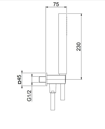 Душевой гарнитур Fiore Kube 30NN8785 Черный 
