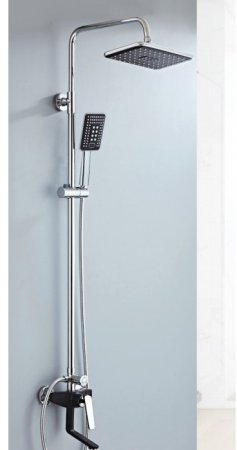 Душевая система ViEiR V333562-C Черный/Хром 