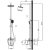 Душевая система ViEiR V333562-C Черный/Хром 