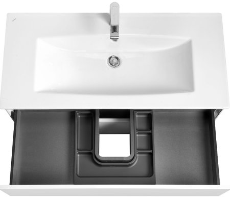 Тумба под раковину Aquaton Сохо 100 1A258201AJ010 подвесная Белая глянцевая 