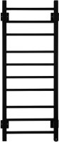 Полотенцесушитель электрический Energy Grand P 1000x400 черный матовый, форма лесенка прямая, квадратный профиль, скрытое/наружное подключение, 1000мм x 431мм