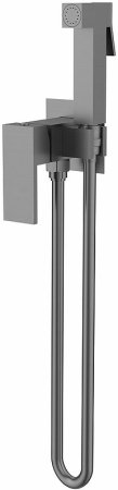 Гигиенический душ со смесителем Vincea VHFW-102GM Вороненая сталь 