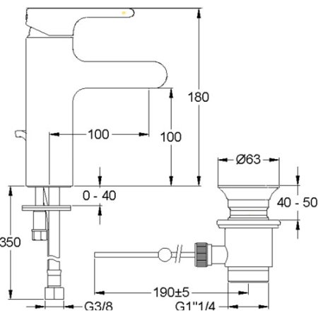 Смеситель для раковины Jacob Delafon Singulier E10860-CP 