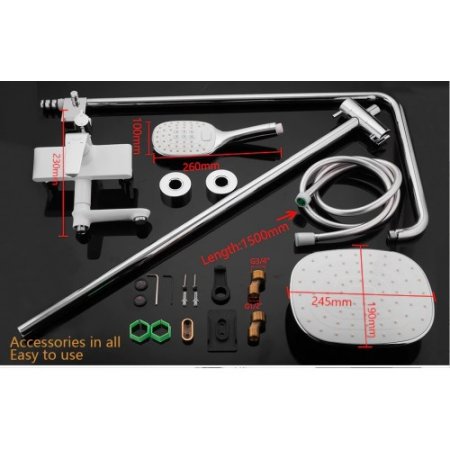 Душевая система Faop A2480-8 белый / хром 