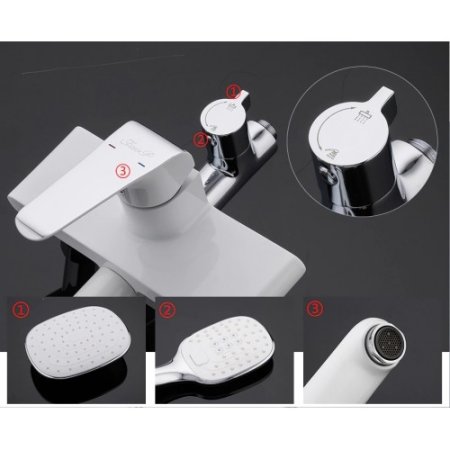 Душевая система Faop A2480-8 белый / хром 