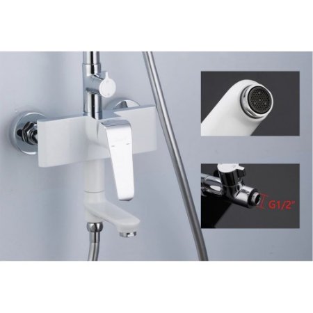 Душевая система Faop A2480-8 белый / хром 