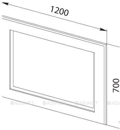 Зеркало Aquanet Мадонна 90 эбен 