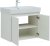 Тумба с раковиной Aquanet Nova Lite 75 белый глянец (2 дверцы) 
