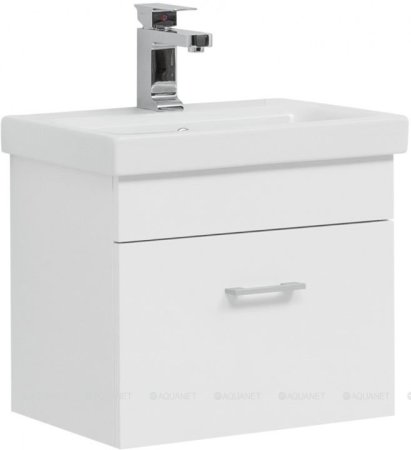 Тумба с раковиной Aquanet Нота 50 (Moduo Slim) белый 