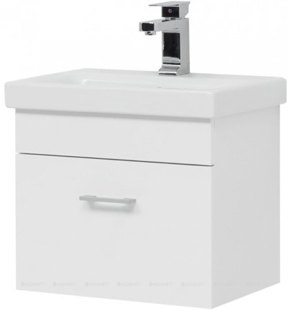 Тумба с раковиной Aquanet Нота 50 (Moduo Slim) белый 