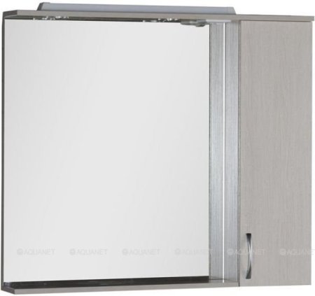 Зеркало-шкаф Aquanet Донна 100 белый дуб 