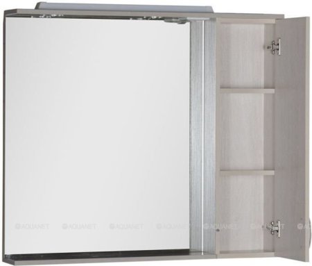 Зеркало-шкаф Aquanet Донна 100 белый дуб 