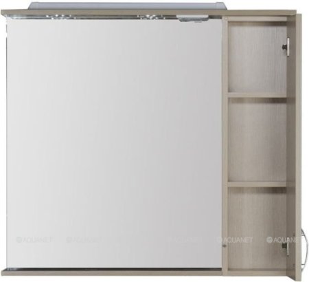 Зеркало-шкаф Aquanet Донна 100 белый дуб 