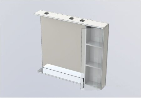 Зеркало-шкаф Aquanet Донна 100 белый дуб 