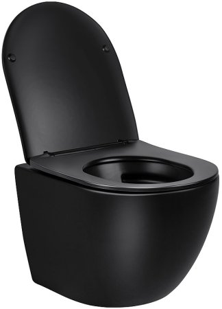 Унитаз Vincea Globo VT1-14SMB подвесной Черный матовый с сиденьем Микролифт 