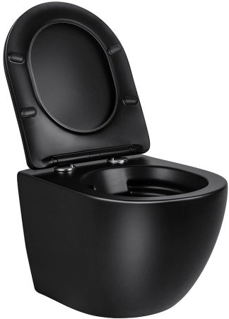 Унитаз Vincea Globo VT1-14SMB подвесной Черный матовый с сиденьем Микролифт 