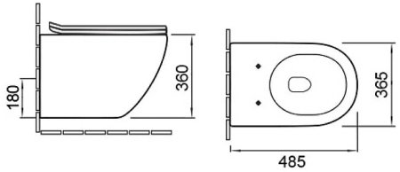 Унитаз Vincea Globo VT1-14SMB подвесной Черный матовый с сиденьем Микролифт 
